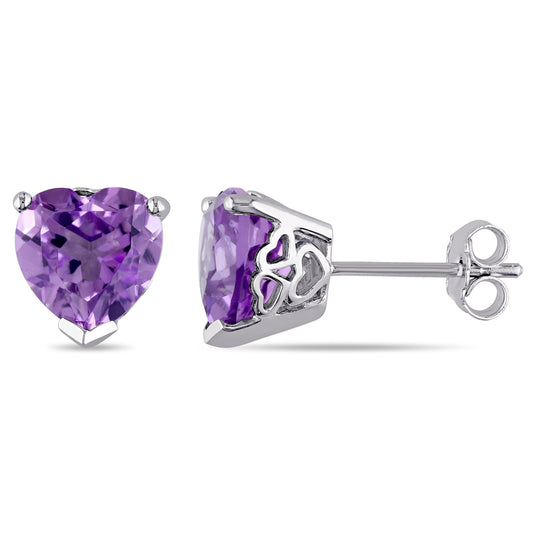 Women'S Amethyst Sterling Silver Earrings