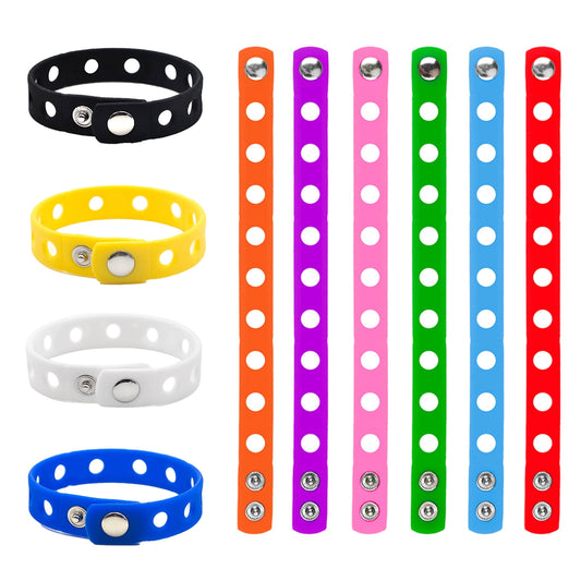 10 Pcs Adjustable Cute Wristbands, Multi-Color Rubber Charm Bracelets for Boys and Girls, Party Favors