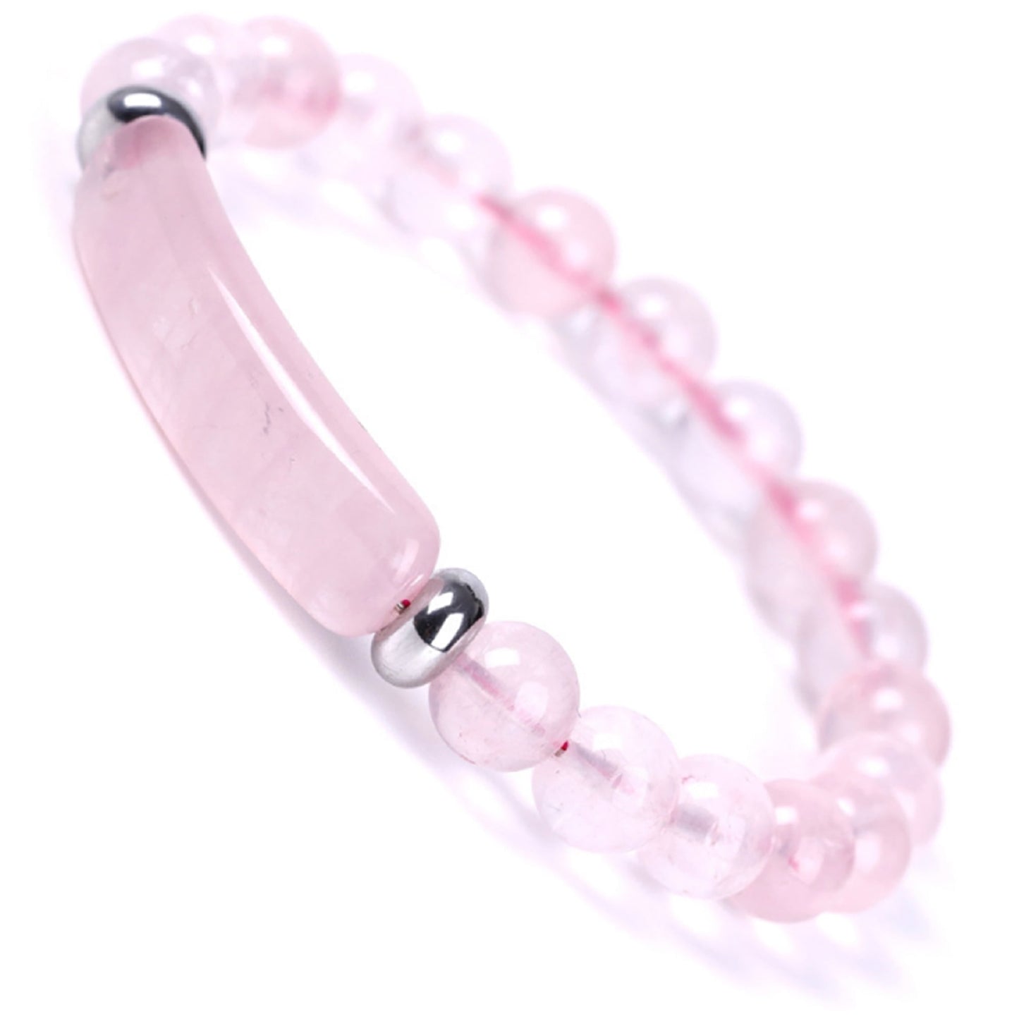 8Mm Rose Quartz Stretch Bracelet Crystal Handmade Bracelet Gifts for Women