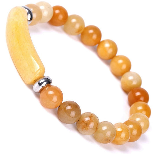 8Mm Yellow Topaz Stretch Bracelet Crystal Handmade Bracelet Gifts for Women