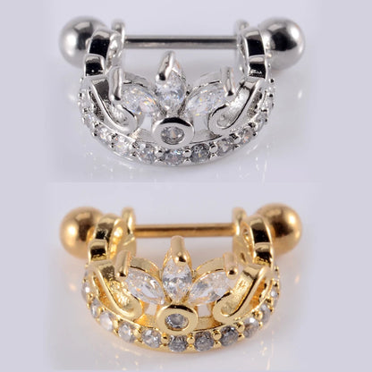 1Pcs Surgical Steel Barbell with CZ Hoop Ear Tragus Cartilage Helix Earrings Ear Studs Ear Cuff Rook Woman Lobe Piercing Jewelry