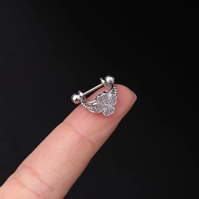 1Pc 20G Helix Earrings Ear Studs Ear Cuff Rook Woman Lobe Piercing Jewelry Barbell CZ Hoop Ear Tragus Cartilage