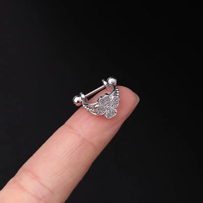 1Pc 20G Helix Earrings Ear Studs Ear Cuff Rook Woman Lobe Piercing Jewelry Barbell CZ Hoop Ear Tragus Cartilage