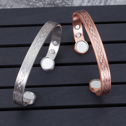 Infinite Love Pure Copper Bracelets Magnetic Cuff Adjustable Magnet Health Energy Bangles Arthritis Pain Relief Jewelry