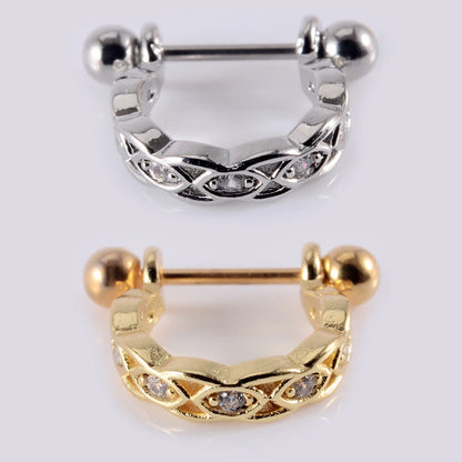 1Pcs Surgical Steel Barbell with CZ Hoop Ear Tragus Cartilage Helix Earrings Ear Studs Ear Cuff Rook Woman Lobe Piercing Jewelry