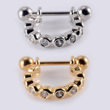 1Pcs Surgical Steel Barbell with CZ Hoop Ear Tragus Cartilage Helix Earrings Ear Studs Ear Cuff Rook Woman Lobe Piercing Jewelry