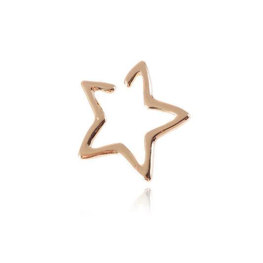 Girls Hollow Star Ear Cuff Earrings Studs Boho Vintage Fake Cartilage Earring Clip Earrings Women Earrings Punk Rock Earcuff