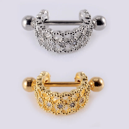 1Pcs Surgical Steel Barbell with CZ Hoop Ear Tragus Cartilage Helix Earrings Ear Studs Ear Cuff Rook Woman Lobe Piercing Jewelry
