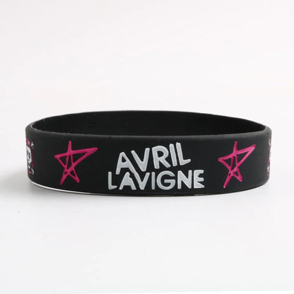 1 PC Avril Silicone Bracelets Rock Roll Music Punk Star Fashion Silicone Wristband