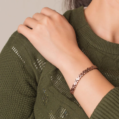 Magnetic Pure Copper Bracelets for Women 6.5Mm Vintage Chain Health Energy Magnet Arthritis Pain Relief Women Jewelry