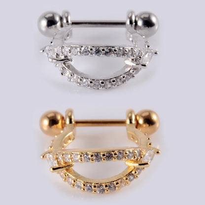1Pcs Surgical Steel Barbell with CZ Hoop Ear Tragus Cartilage Helix Earrings Ear Studs Ear Cuff Rook Woman Lobe Piercing Jewelry