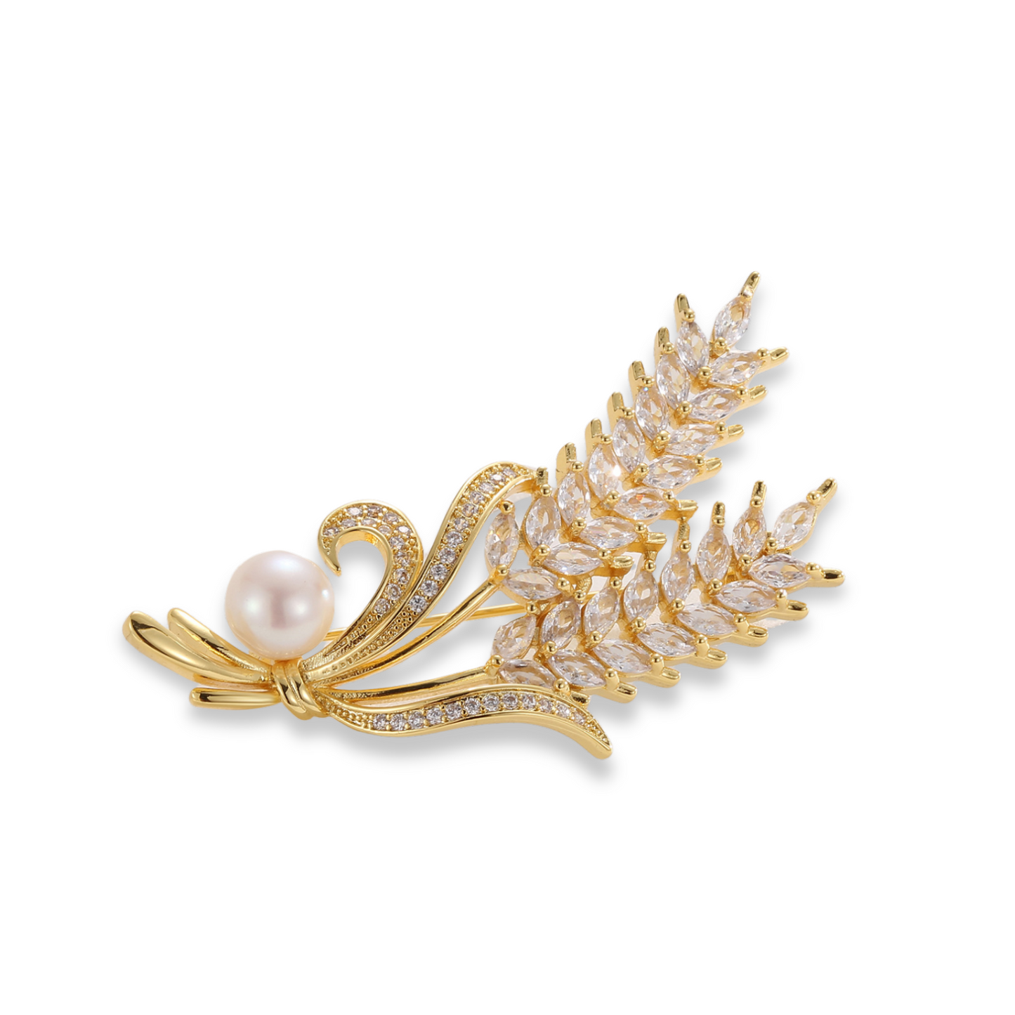 Harvest Wheat Pearl Brooch