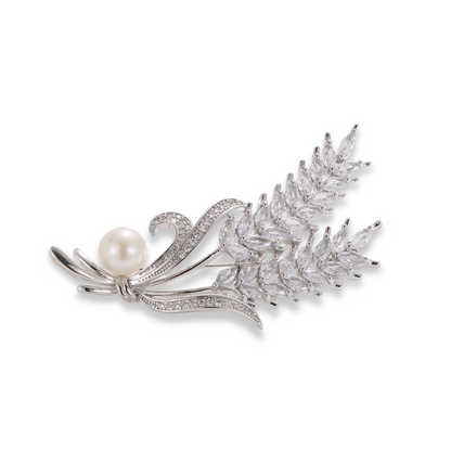 Harvest Wheat Pearl Brooch