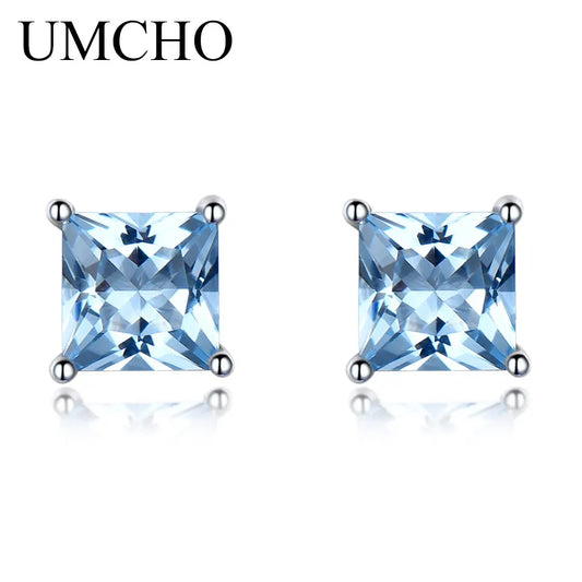 925 Sterling Silver Earrings Women'S Jewelry Emerald Birthstone Pierced Women for Jewelry Earrings Engagement Party