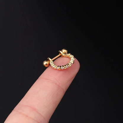 1Pc 20G Helix Earrings Ear Studs Ear Cuff Rook Woman Lobe Piercing Jewelry Barbell CZ Hoop Ear Tragus Cartilage