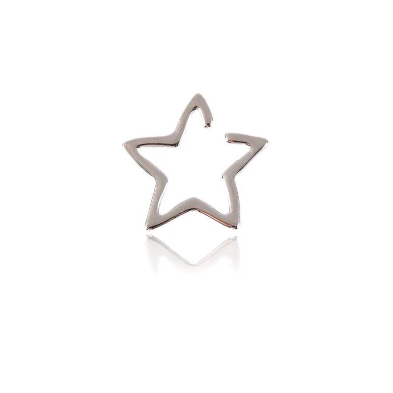 Girls Hollow Star Ear Cuff Earrings Studs Boho Vintage Fake Cartilage Earring Clip Earrings Women Earrings Punk Rock Earcuff