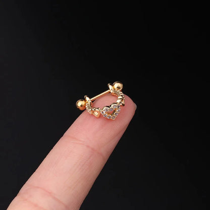 1Pc 20G Helix Earrings Ear Studs Ear Cuff Rook Woman Lobe Piercing Jewelry Barbell CZ Hoop Ear Tragus Cartilage