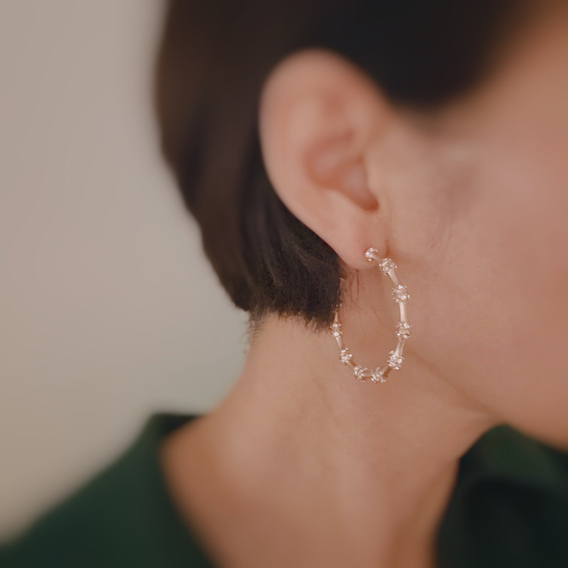 Hey Glam Bamboo Hoop Earrings