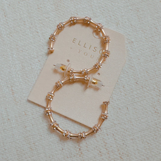 Hey Glam Bamboo Hoop Earrings