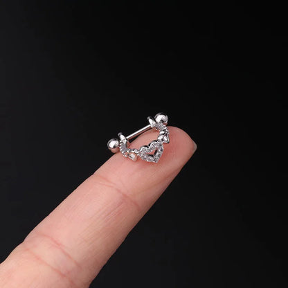 1Pc 20G Helix Earrings Ear Studs Ear Cuff Rook Woman Lobe Piercing Jewelry Barbell CZ Hoop Ear Tragus Cartilage