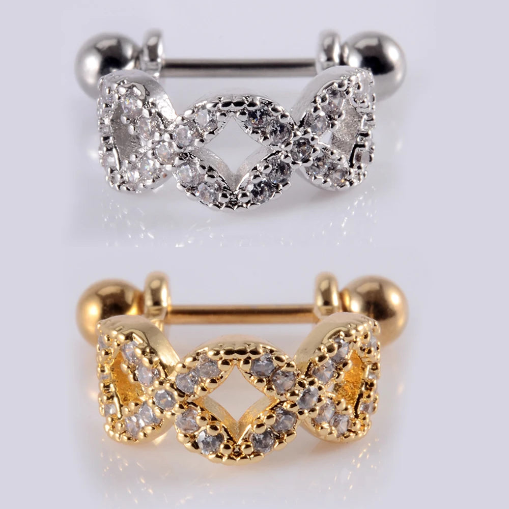 1Pcs Surgical Steel Barbell with CZ Hoop Ear Tragus Cartilage Helix Earrings Ear Studs Ear Cuff Rook Woman Lobe Piercing Jewelry