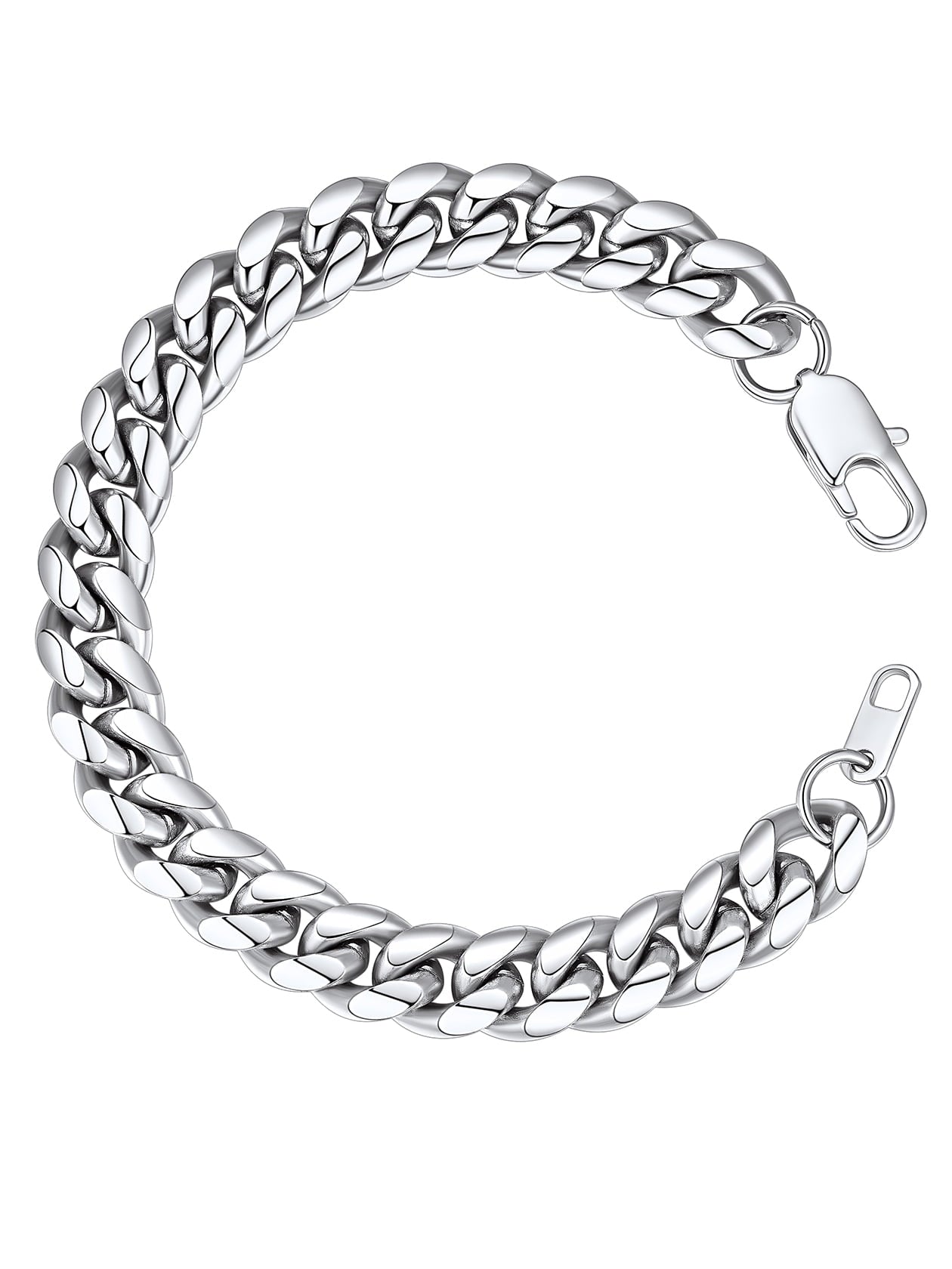 Bracelet for Men Chunky Cuban Bracelet 10MM 8.3 Inch Chain Bracelet Stainless Steel Gift for Him