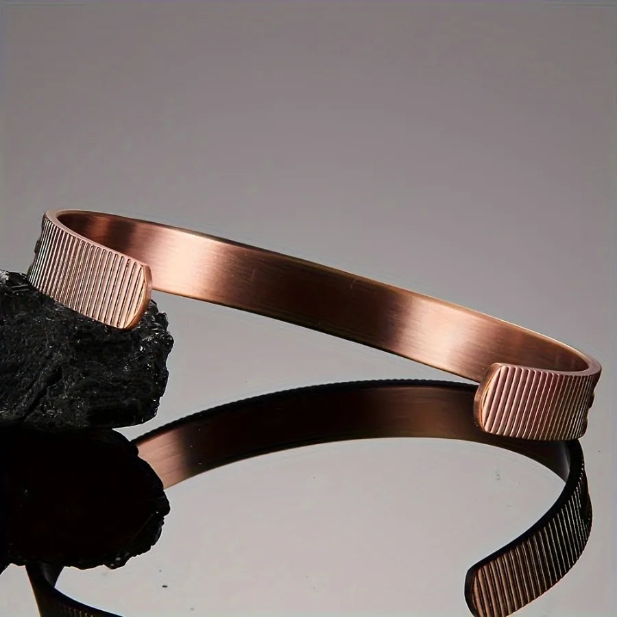 1Pc Cross Copper Bracelet for Men Women, Pure Copper Bracelets Adjustable Cuff Jewelry Christmas