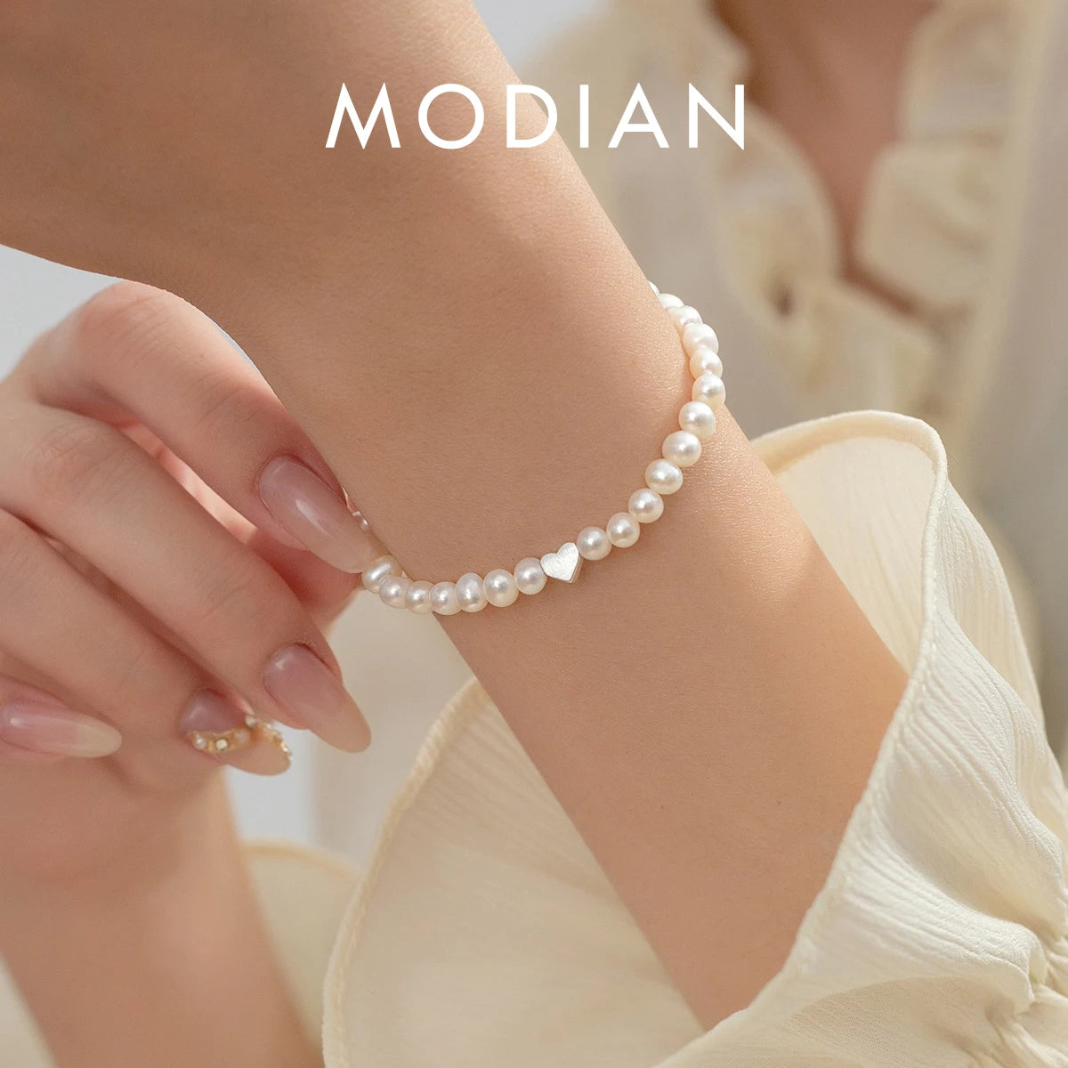 925 Sterling Silver Elegant Irregular Pearl Adjustable Bracelet Classic Heart Exquisite Bracelets for Women Jewelry Gifts