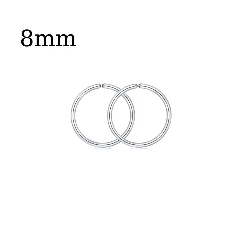 1 Pair Stainless Steel Small Tiny CZ Ball Flat Back Stud Earring Multiple Piercing Cartilage Hoop Earrings for Women Men