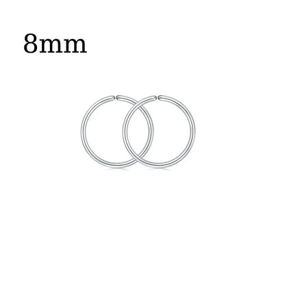 1 Pair Stainless Steel Small Tiny CZ Ball Flat Back Stud Earring Multiple Piercing Cartilage Hoop Earrings for Women Men
