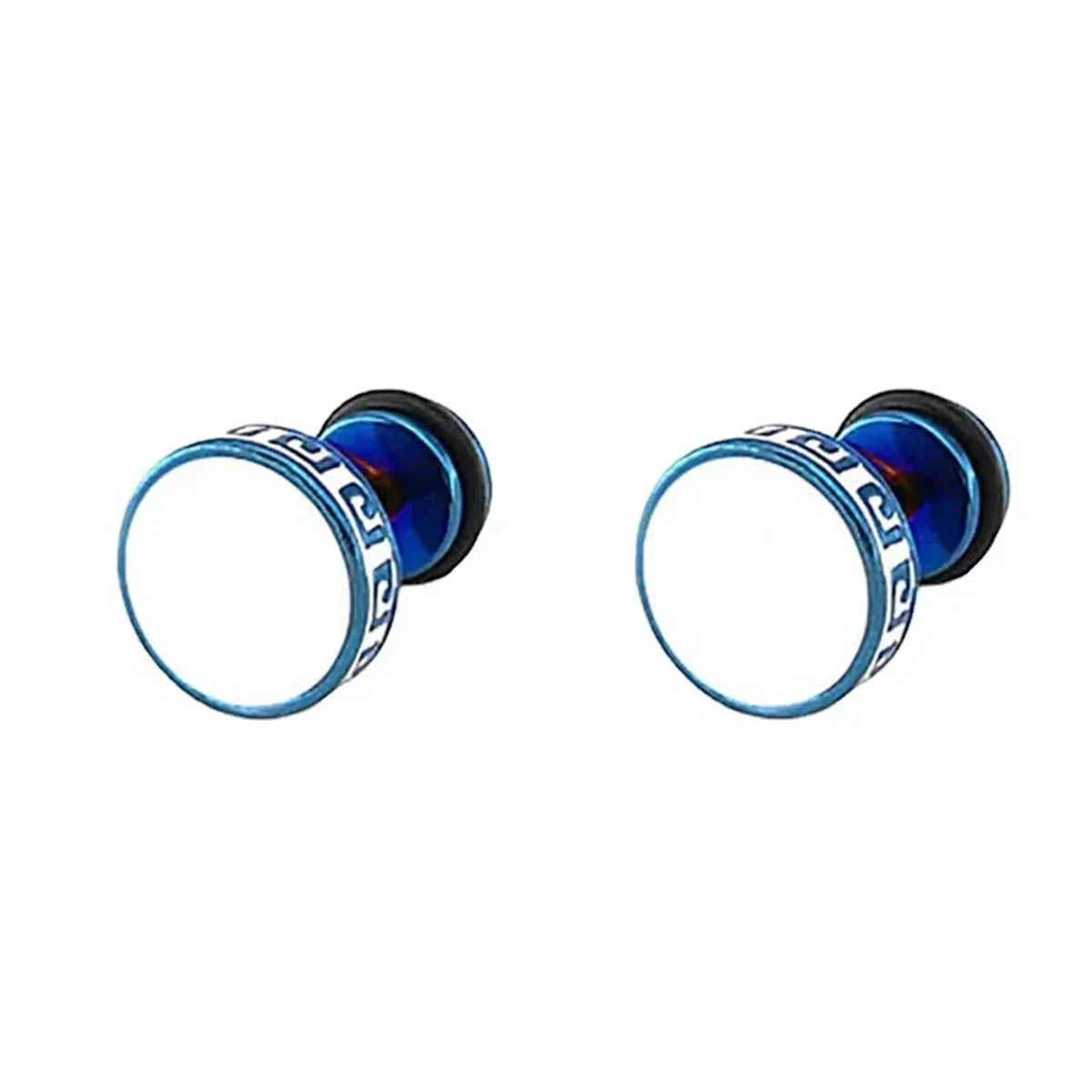 2Pcs 316L Stainless Steel Vintage Flat Back Stud Earrings for Men Women,Unisex Screw Back Cartilage Tragus Piercing Jewelry