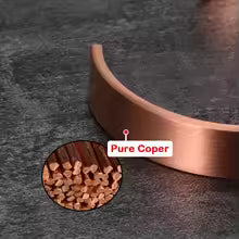 Pure Copper Bracelets Matte Adjustable Open Cuff 9.5Mm Wide Bangles Soft Metal Resizable Jewelry for Men Women Gifts