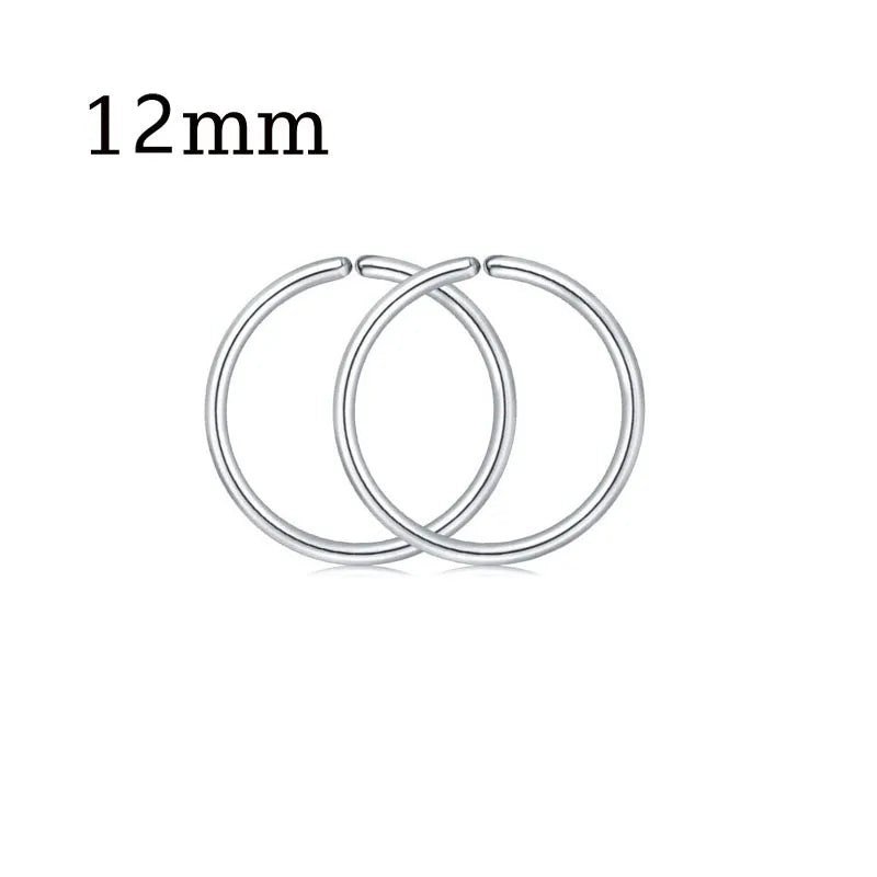 1 Pair Stainless Steel Small Tiny CZ Ball Flat Back Stud Earring Multiple Piercing Cartilage Hoop Earrings for Women Men