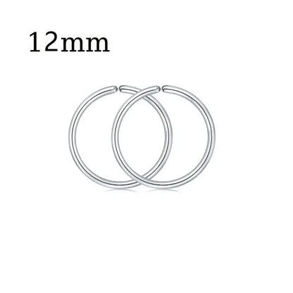 1 Pair Stainless Steel Small Tiny CZ Ball Flat Back Stud Earring Multiple Piercing Cartilage Hoop Earrings for Women Men