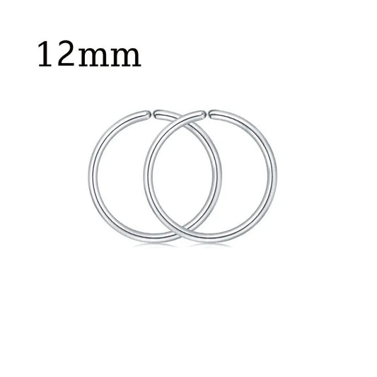 1 Pair Stainless Steel Small Tiny CZ Ball Flat Back Stud Earring Multiple Piercing Cartilage Hoop Earrings for Women Men