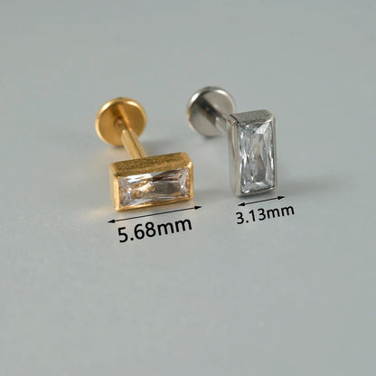 1PC G23 Titanium Moon Cross Cz Silver/Gold Labret Lip Studs Ear Cartilage Tragus Helix Earrings Daith Lobe Piercing Body Jewelry