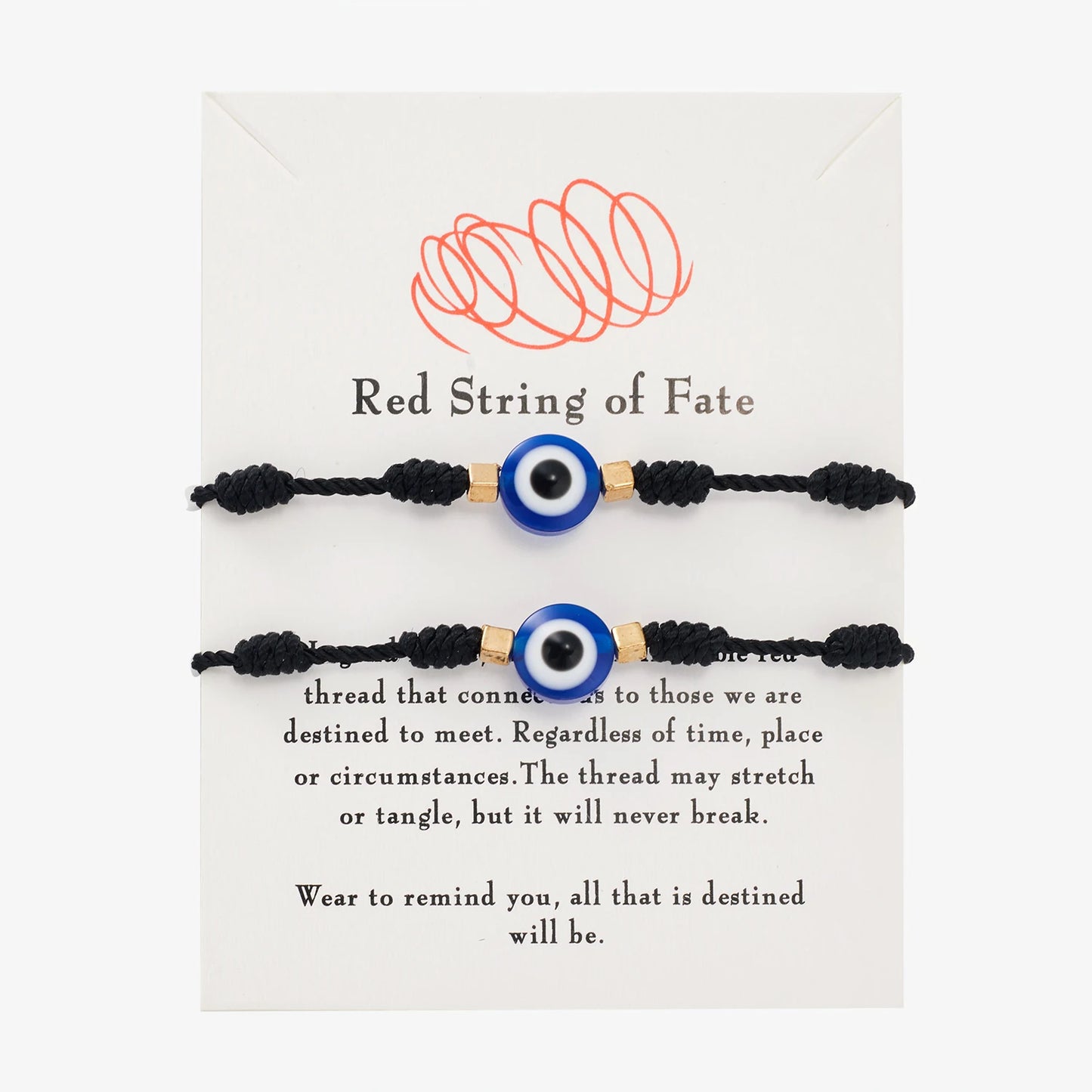 6Pcs/Set 7 Knots Lucky Friendship Bracelets for Woman Men Turkish Evil Eye Red Black Braided Bracelet Charm Adjustable Jewelry