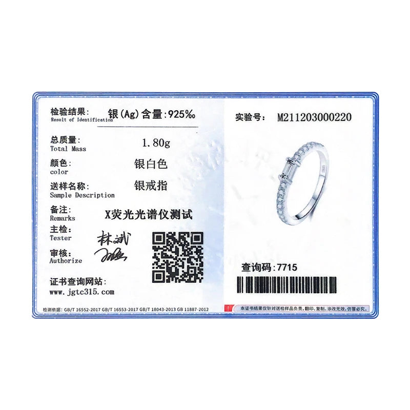 Sterling Silver AAAAA Zirconia Wedding Ring for Women