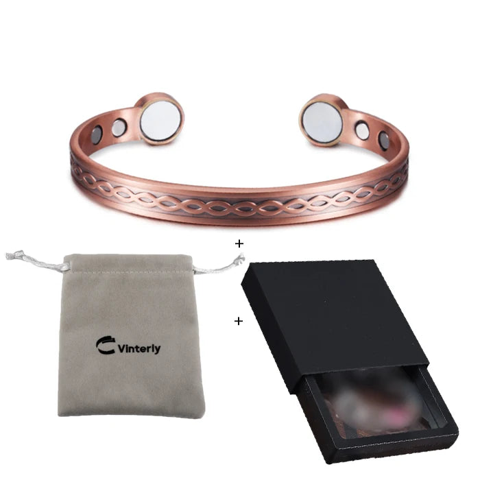Infinite Love Pure Copper Bracelets Magnetic Cuff Adjustable Magnet Health Energy Bangles Arthritis Pain Relief Jewelry