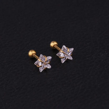 Helix Piercing Star Earrings Women 1Pc Trend 2023 Zircon Lobe Rook Piercing Tragus Daith Cartilage Ear Jewelry Body Accessories