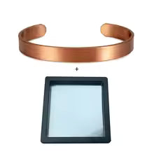 Pure Copper Bracelets Matte Adjustable Open Cuff 9.5Mm Wide Bangles Soft Metal Resizable Jewelry for Men Women Gifts