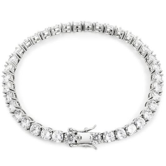 D VVS1 Moissanite Tennis Bracelet Original S925 Sterling Silver Plated 18K White Gold with GRA Bracelets for Women Man