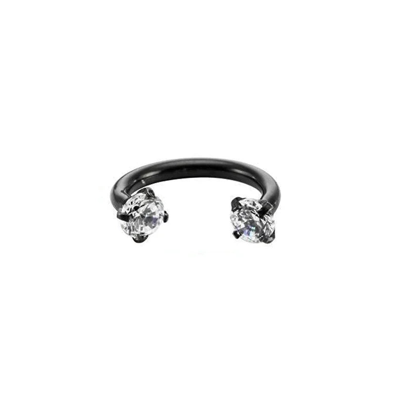 1PC Stainless Steel Crystal Hoop Ring Piercing Nose Ear Belly Rings Women Men Cartilage Helix Earrings Daith Piercing Jewelry