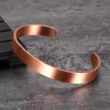 Pure Copper Bracelets Matte Adjustable Open Cuff 9.5Mm Wide Bangles Soft Metal Resizable Jewelry for Men Women Gifts
