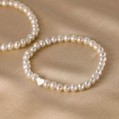 925 Sterling Silver Elegant Irregular Pearl Adjustable Bracelet Classic Heart Exquisite Bracelets for Women Jewelry Gifts