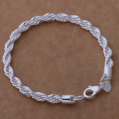 925 Sterling Silver Bracelet Heart High Quality Romance Chain for Woman Men Fashion Engagement Party Wedding Jewelry Gift