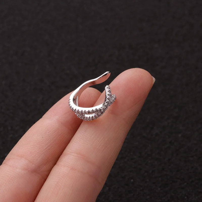 Helix Piercing Star Earrings Women 1Pc Trend 2023 Zircon Lobe Rook Piercing Tragus Daith Cartilage Ear Jewelry Body Accessories
