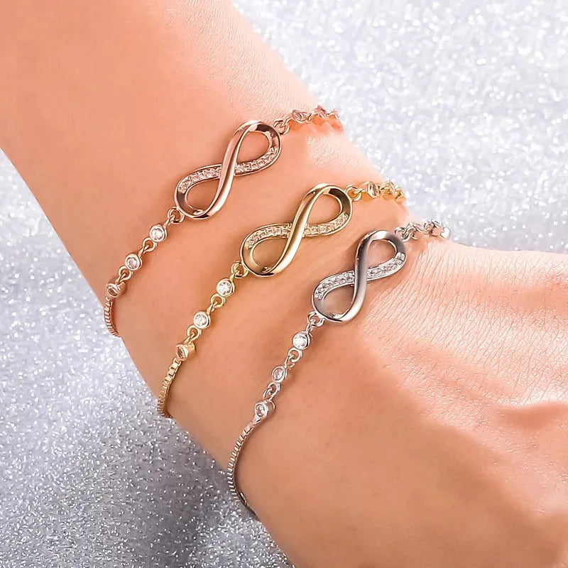 New Fine 925 Sterling Silver Pretty Crystal Bracelets for Women Fashion Jewelry Party Wedding Accessories Valentine'S Day Gifts