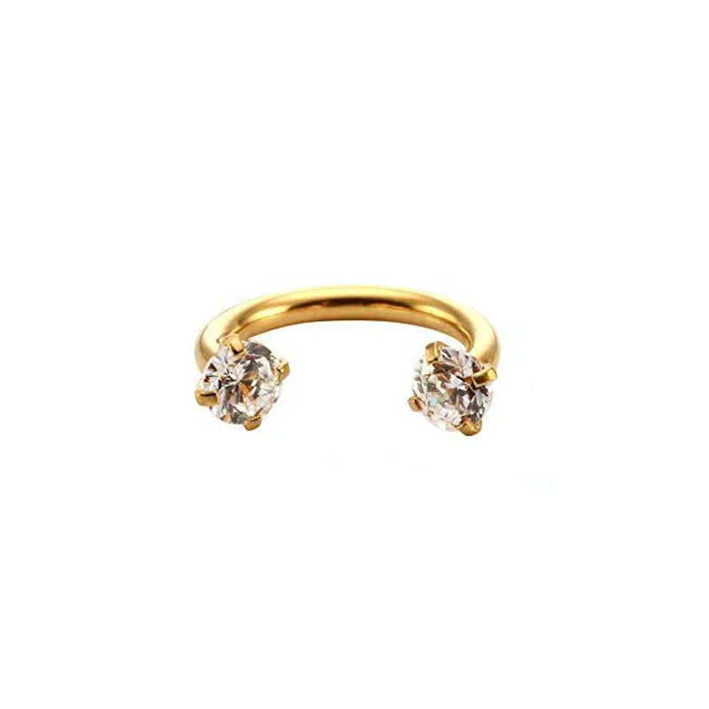 1PC Stainless Steel Crystal Hoop Ring Piercing Nose Ear Belly Rings Women Men Cartilage Helix Earrings Daith Piercing Jewelry
