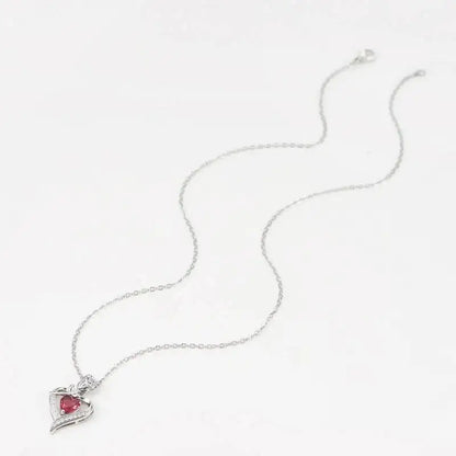 925 Sterling Silver Birthstone Necklace Rose Flower Heart Pendant Jewelry Christmas Valentines Mother'S Day Gifts for Women Mom Wife/Lover